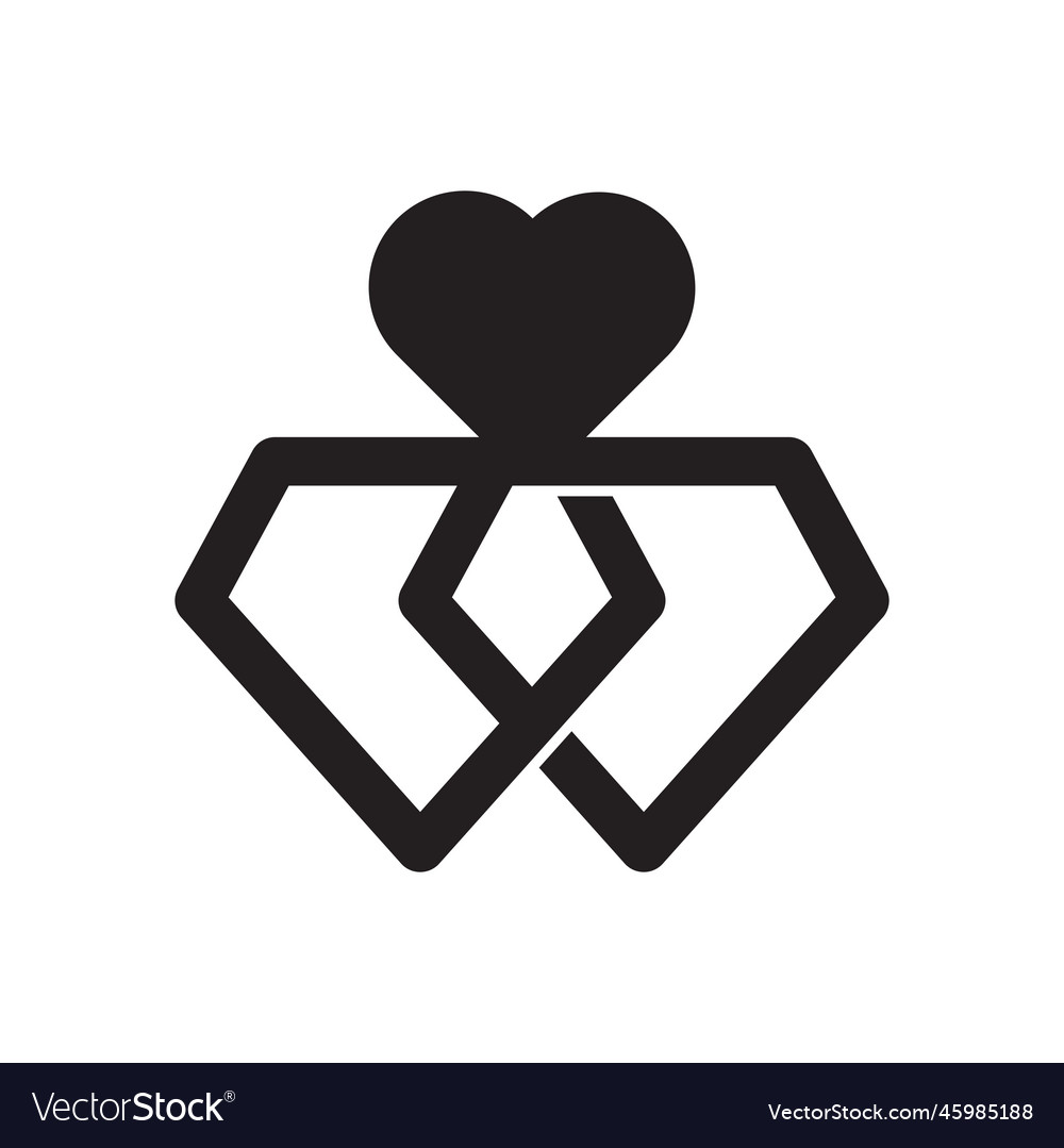 Wedding ring icon or logo of isolated symbol