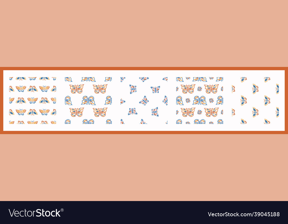 Whimsical style block print shape butterfly vector image Whimsical style block print shape butterfly