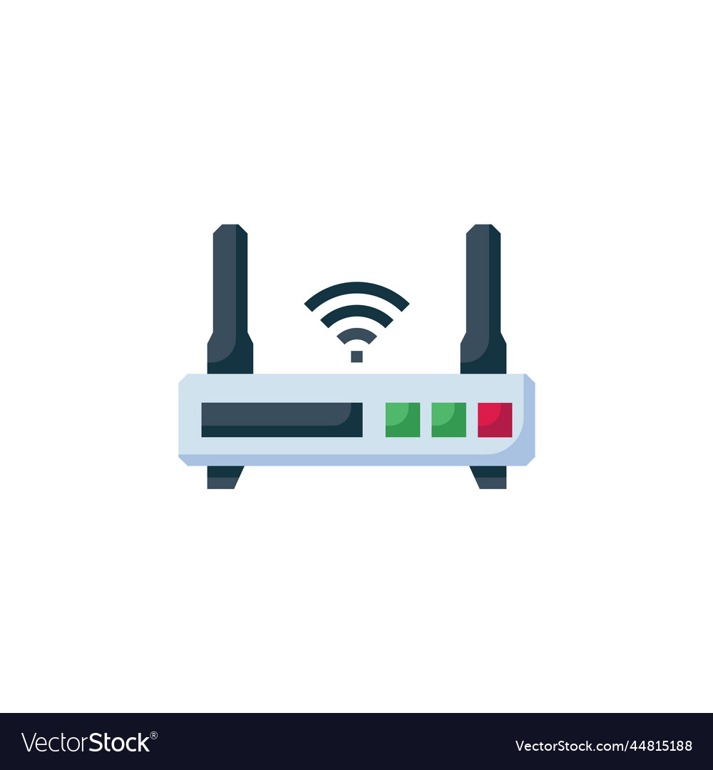 Wifi router icon computer component flat vector image Wifi router icon computer component flat