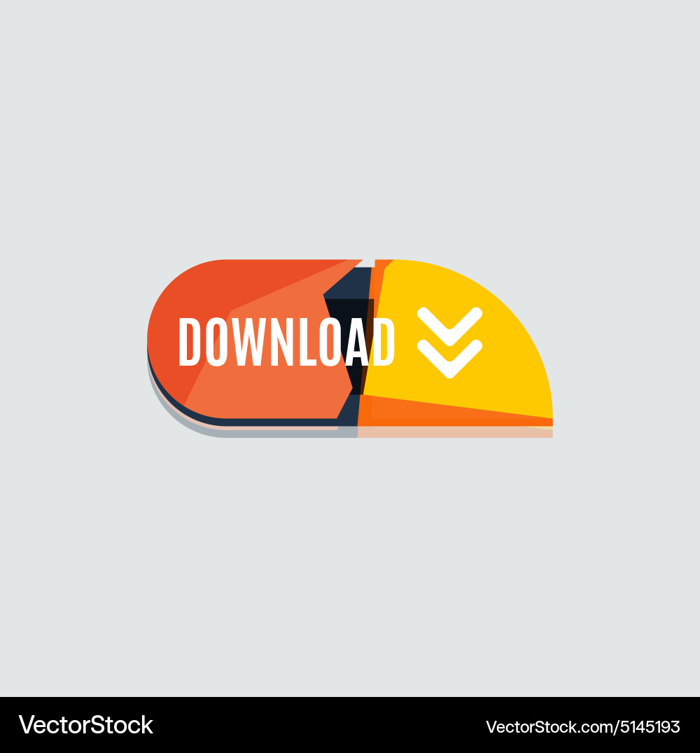 Colorful download web button modern flat design Vector Image