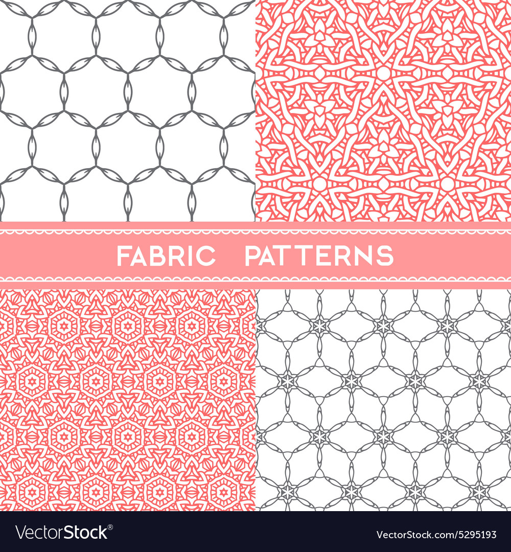 Fabric patterns Royalty Free Vector Image - VectorStock