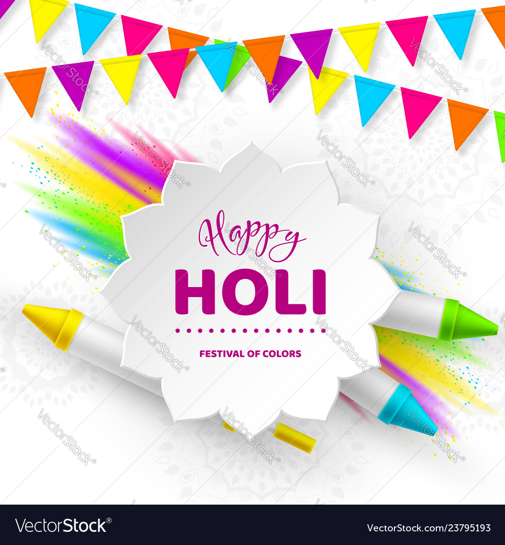 Happy holi colorful design for festival of colors