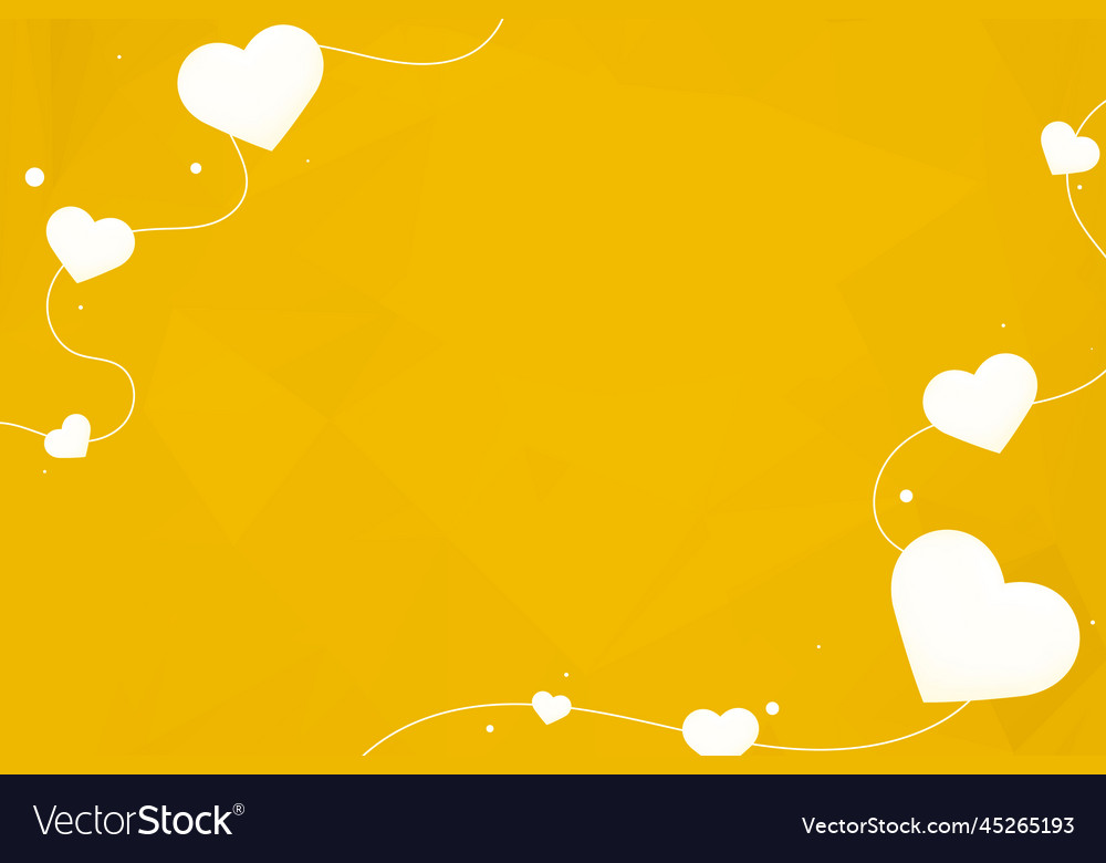 Heart string corner frame vector image Heart string corner frame