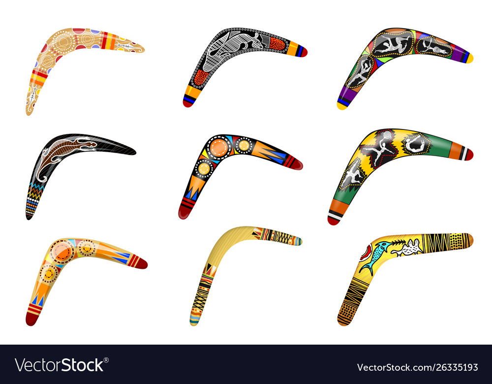 Native Boomerangs - Set of Weapons