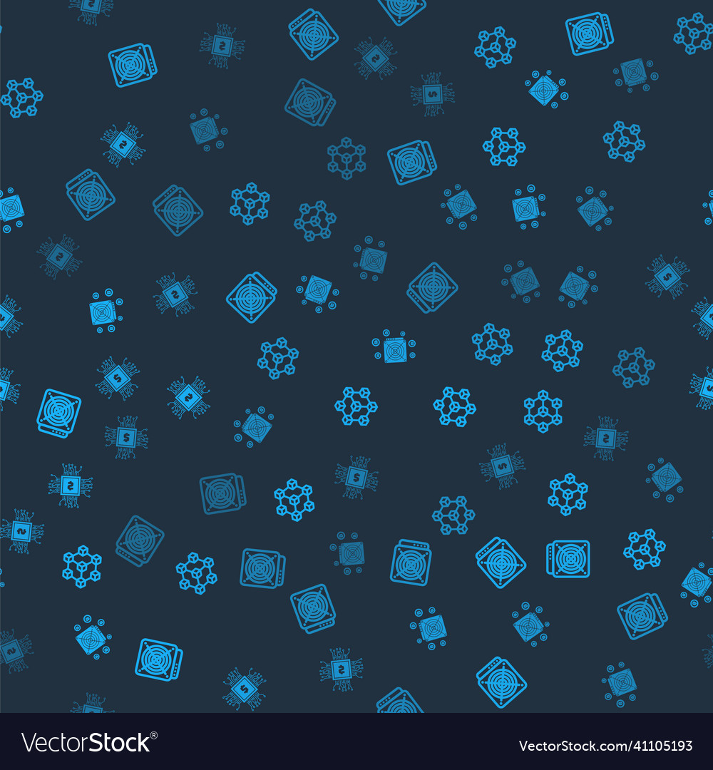 Set asic miner blockchain technology vector image Set asic miner blockchain technology