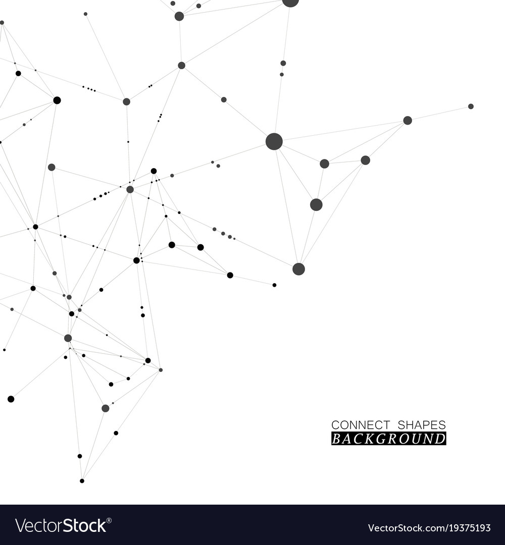 Stylish polygonal pattern of connected black lines