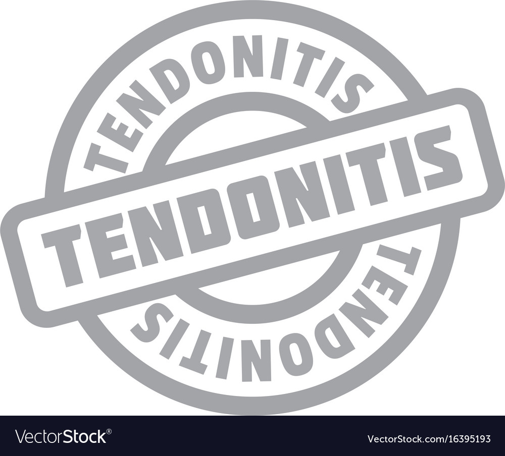 Tendonitis rubber stamp Royalty Free Vector Image