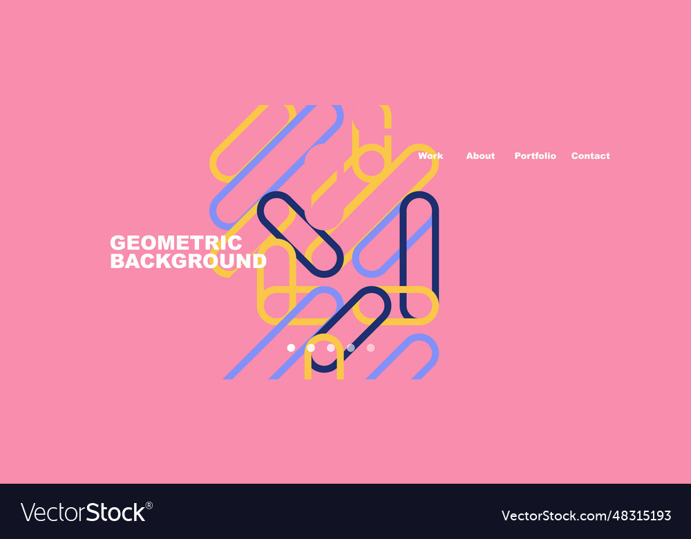 Trendy color overlapping lines abstract background vector image Trendy color overlapping lines abstract background