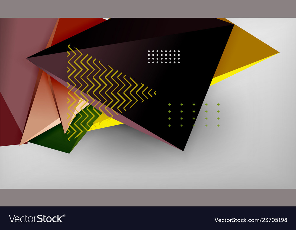 3d geometric triangular shapes abstract background vector image 3d geometric triangular shapes abstract background