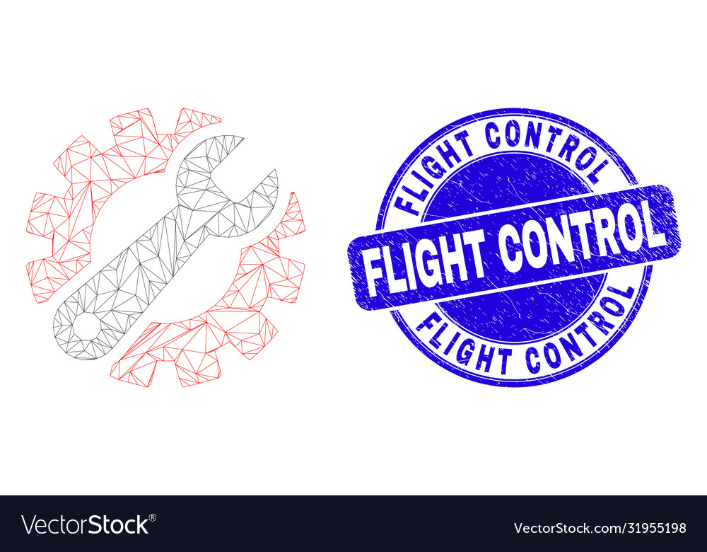 Blue distress flight control stamp and web carcass