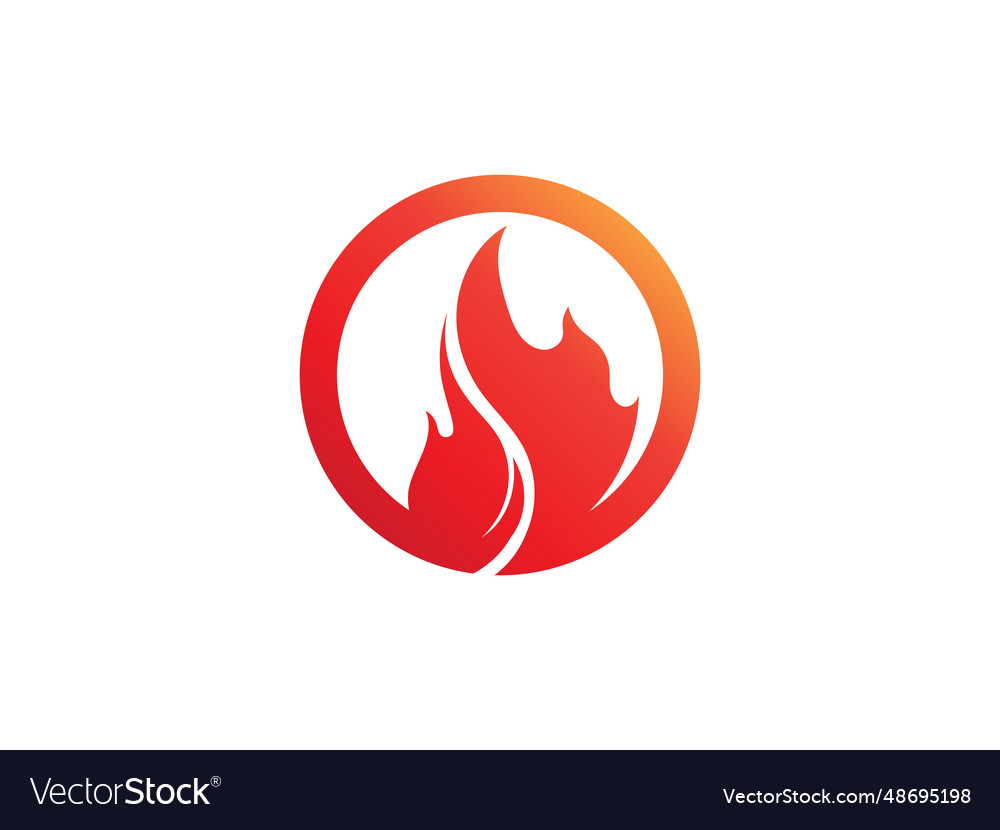 Fire flame logo design Royalty Free Vector Image