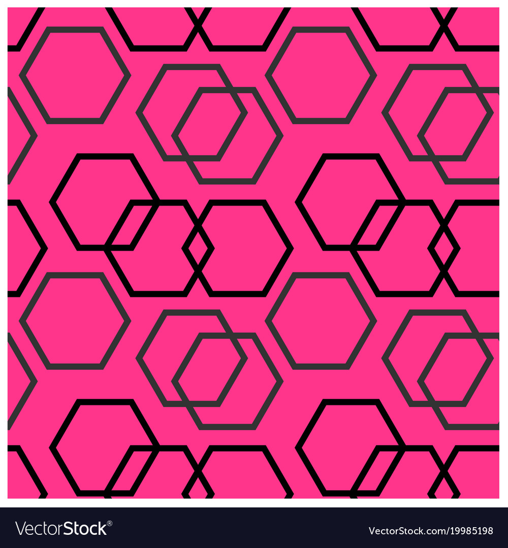 Geometric hexagon uneven seamless pattern