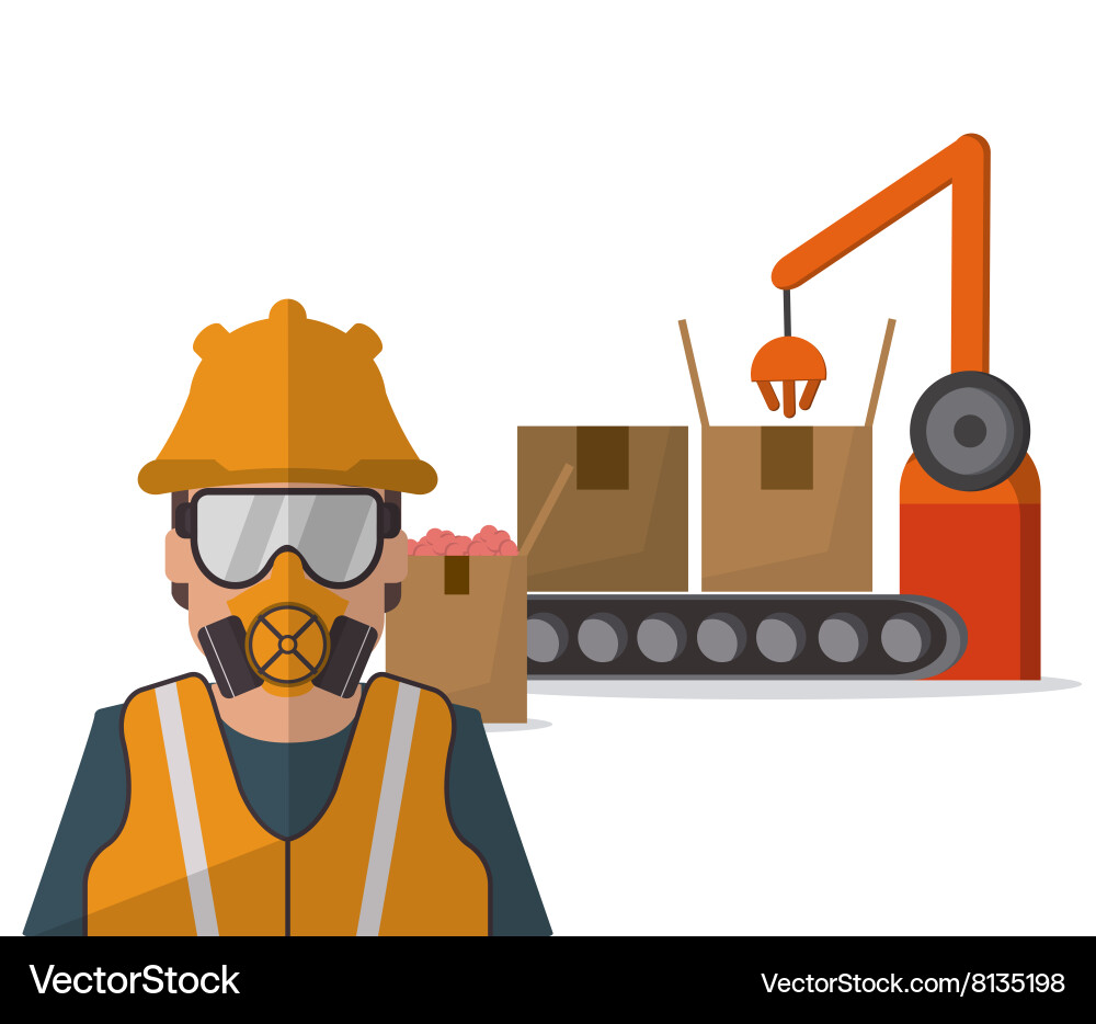 Industrial factory design Royalty Free Vector Image