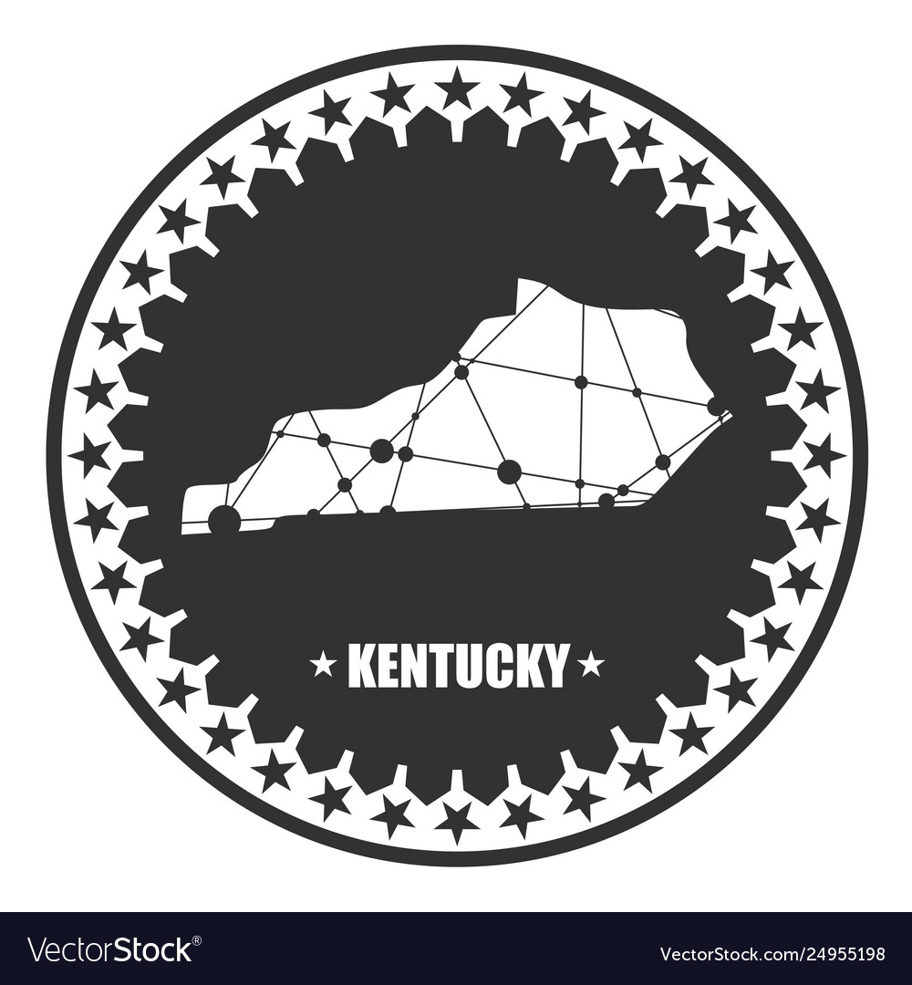 Kentucky State Map Royalty Free Vector Image Vectorstock