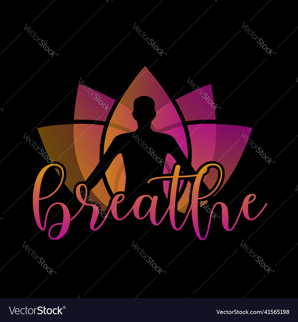 Meditation breathing spiritual awakening aura Vector Image