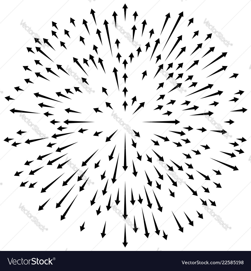 Radial lines element abstract radiating irregular