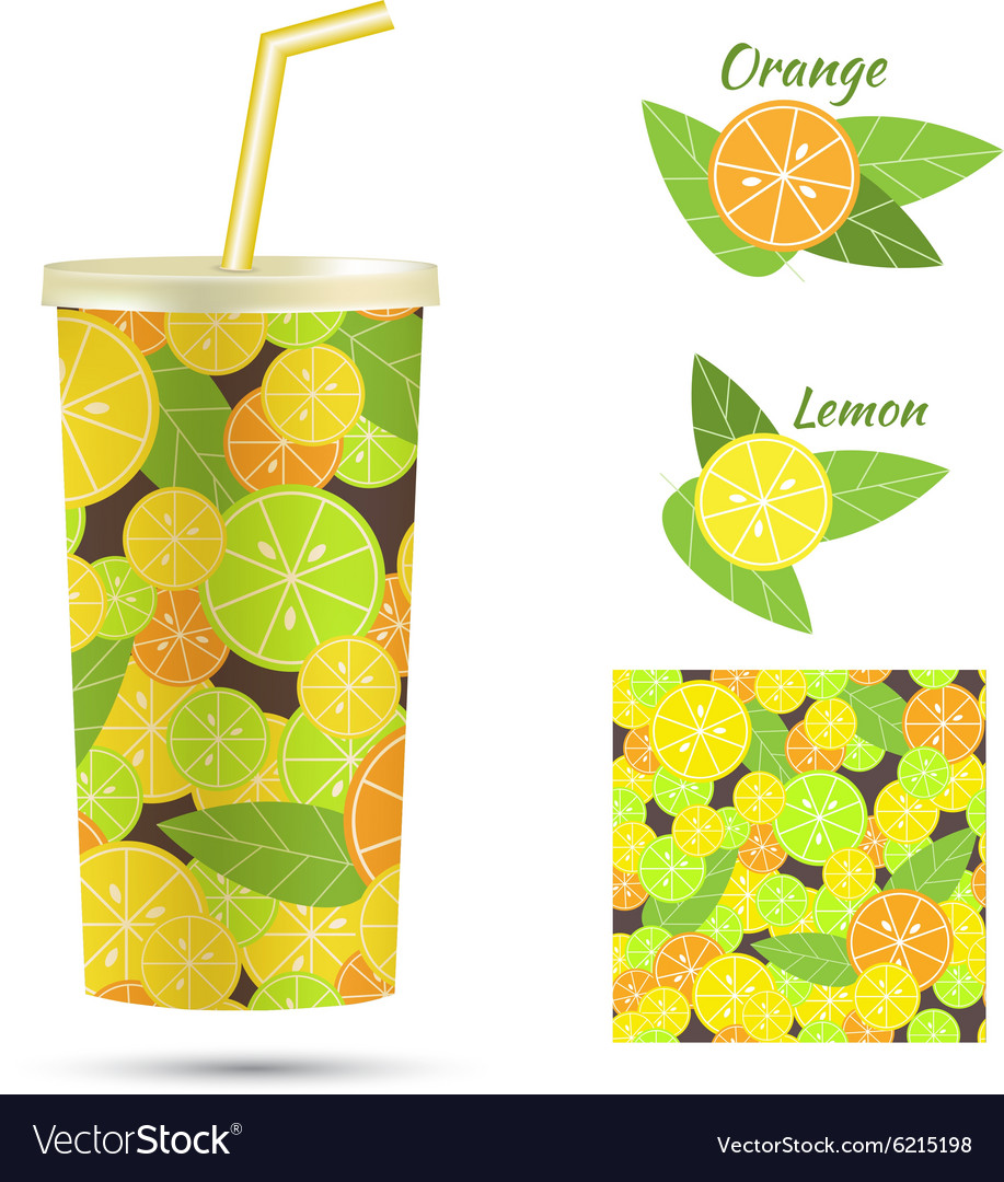 Seamless pattern with citrus