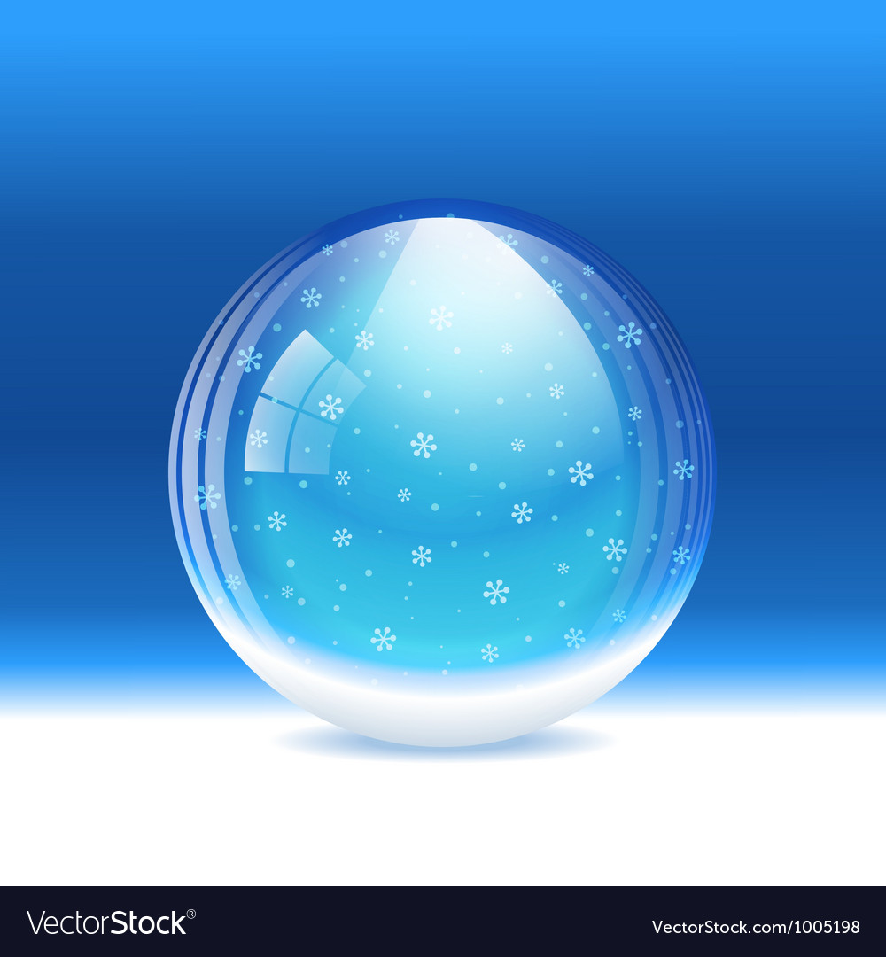 Snow globe Royalty Free Vector Image - VectorStock