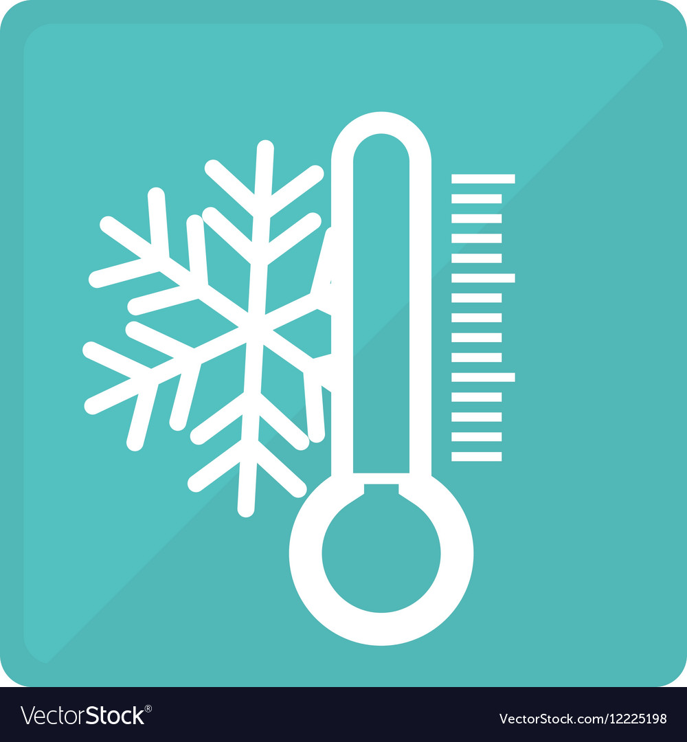 Snowflake and thermometer icon