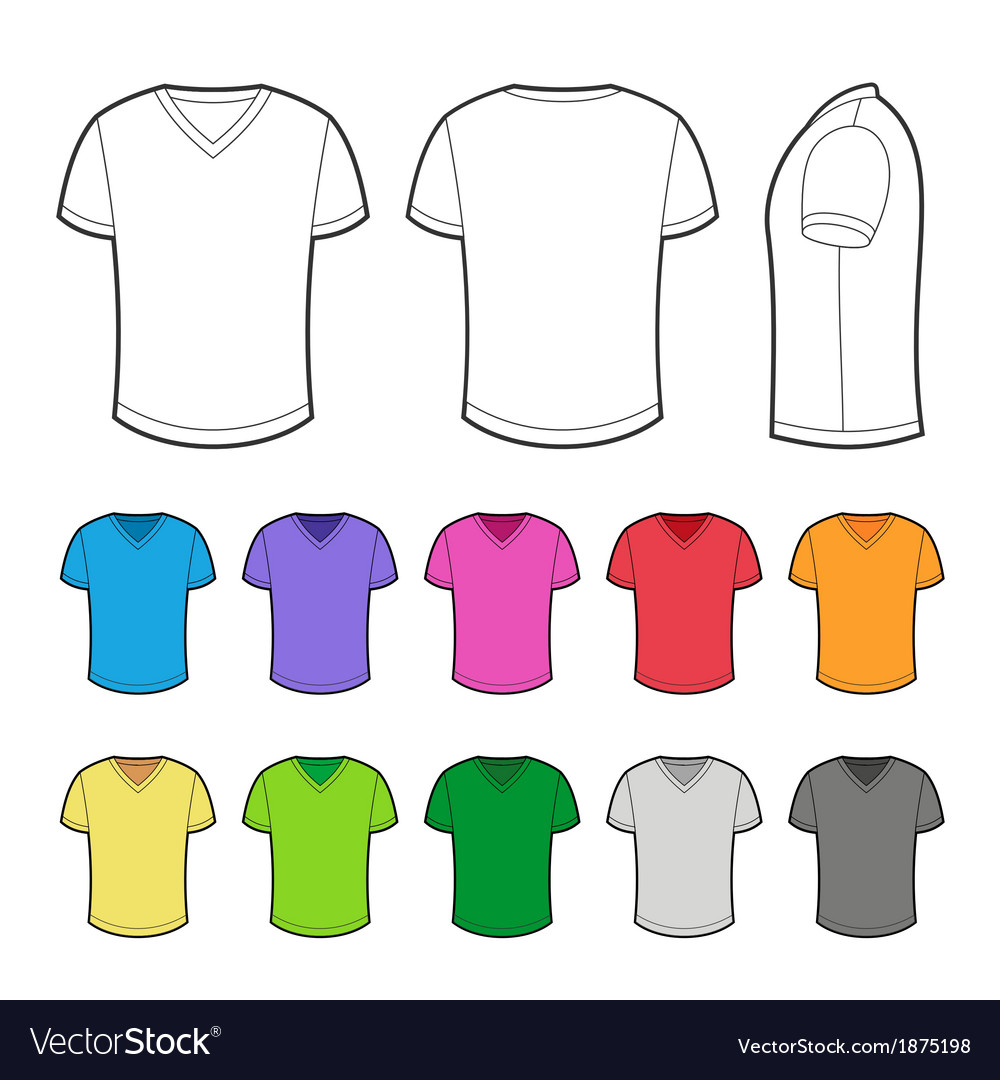 T-shirt in various colors Royalty Free Vector Image