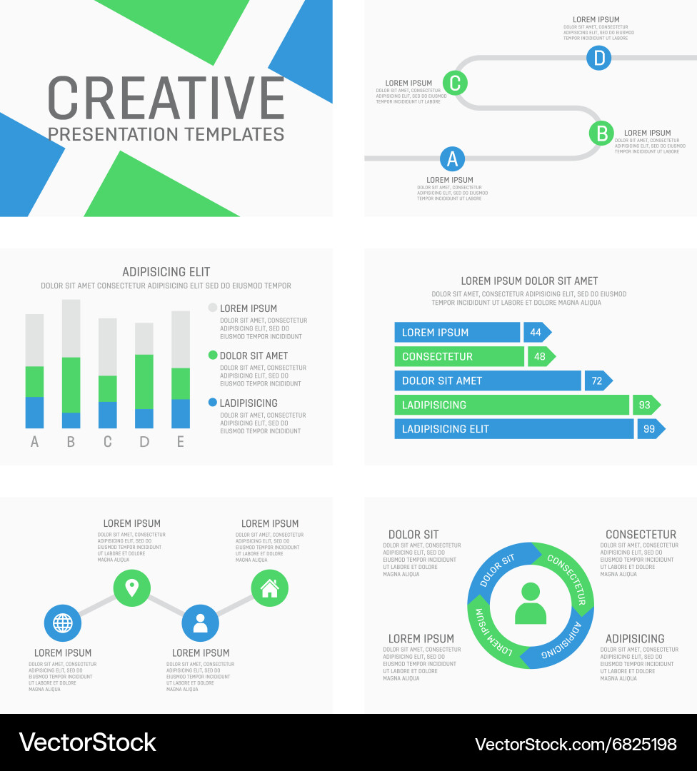 Template for multipurpose presentation Royalty Free Vector