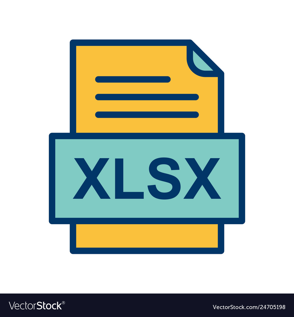 Xlsx File Document Icon Royalty Free Vector Image