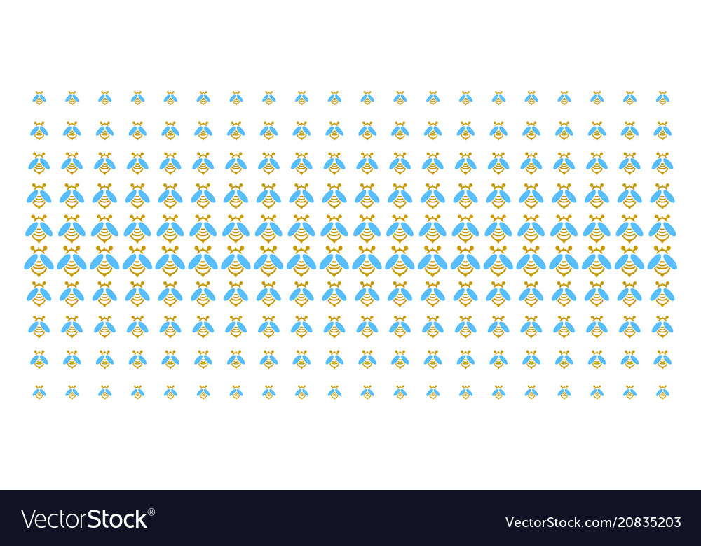 Bee shape halftone array
