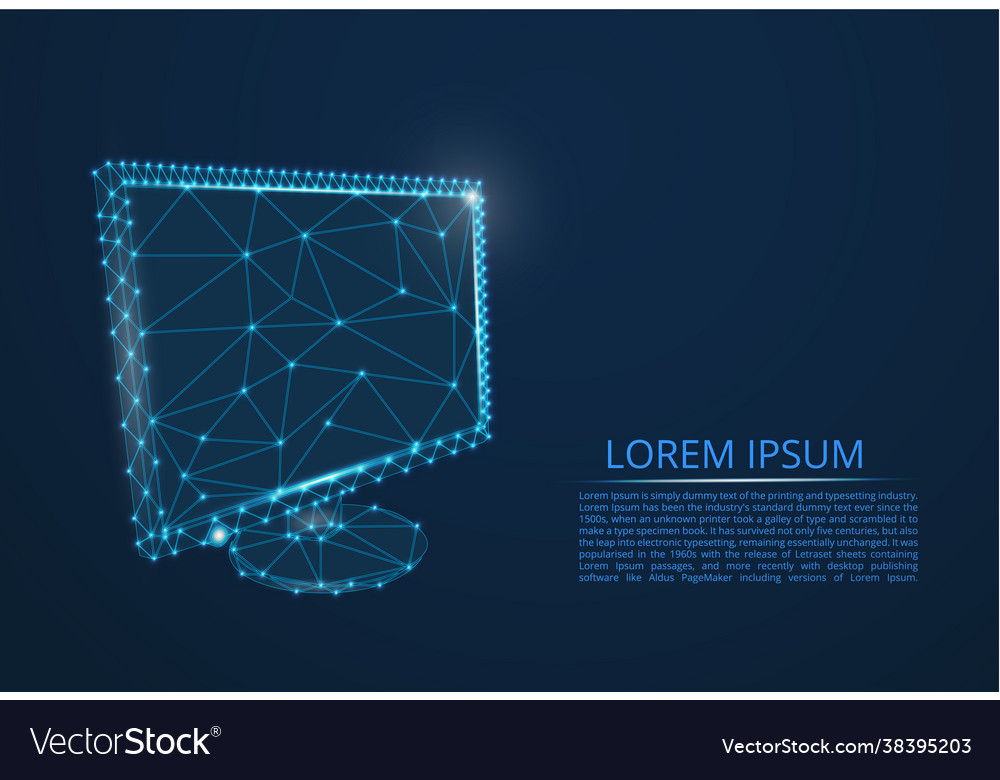 Computer monitor in style lines