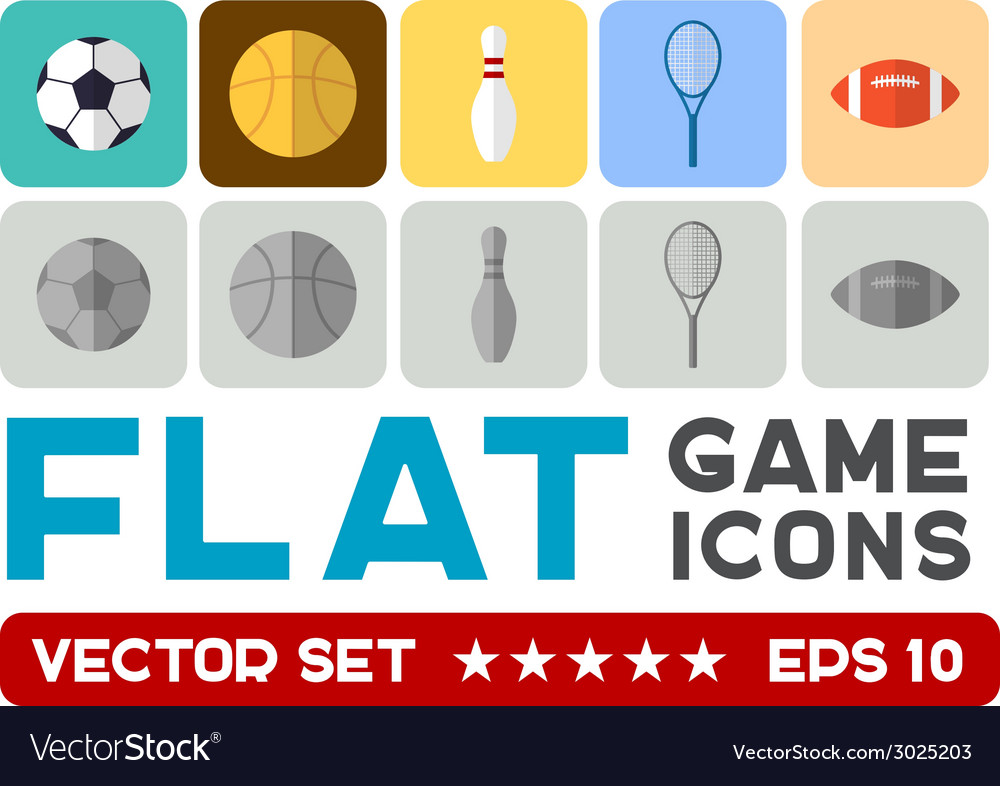 Flat game icons