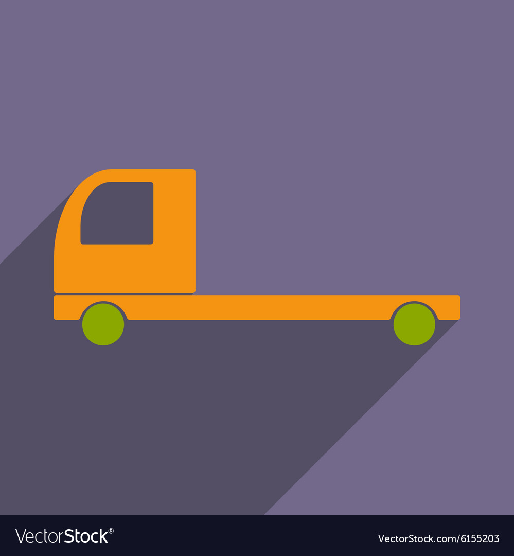 Flat with shadow icon and mobile application car