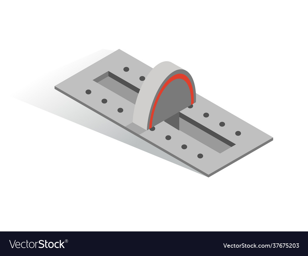 Isometric button isolated icon slider vector image Isometric button isolated icon slider