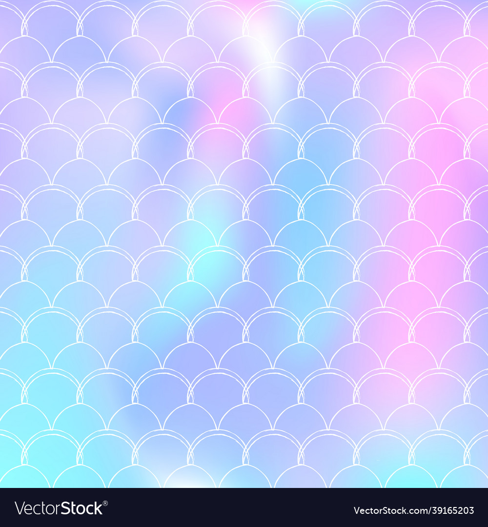 Mermaid scales background with holographic