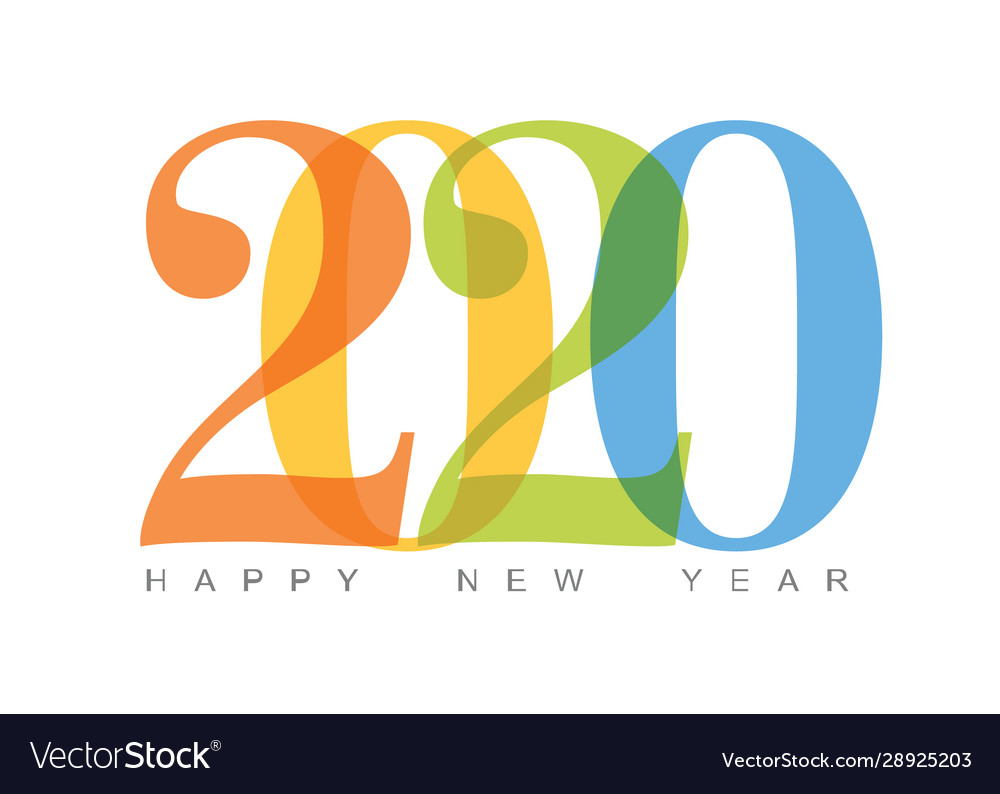 Moderne minimalistische glückliche neue Jahrkarte vector image Moderne minimalistische glückliche neue Jahrkarte
