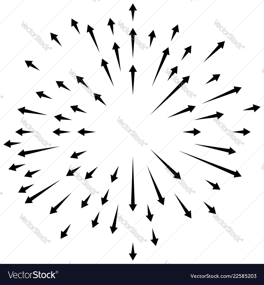 Radial lines element abstract radiating irregular