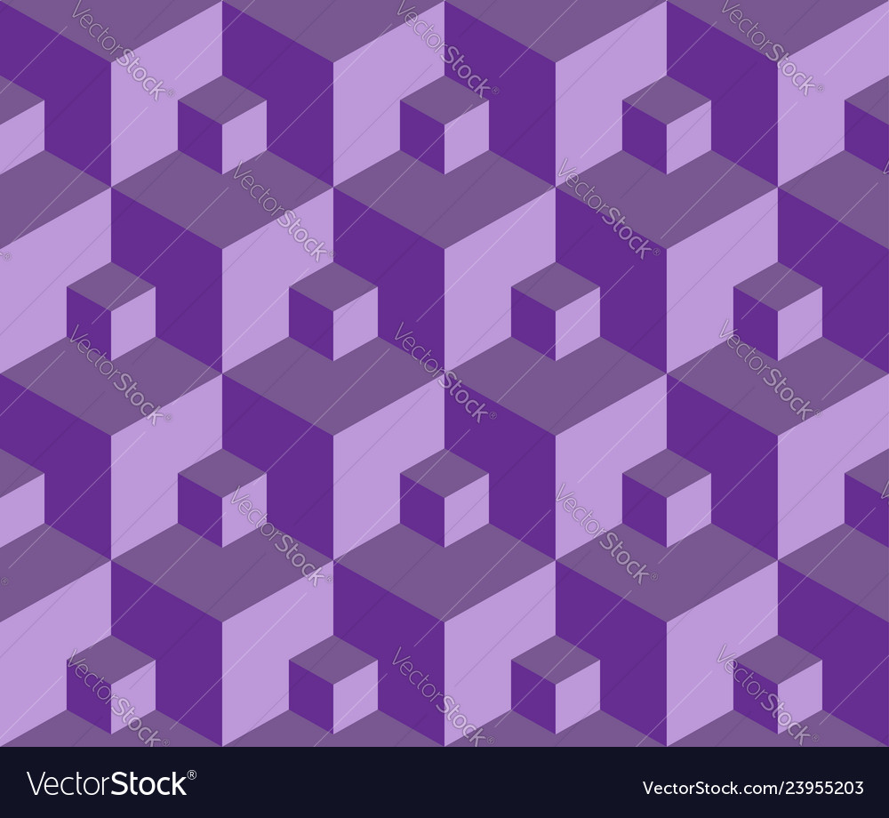 Seamless pattern 3d cube vector image Seamless pattern 3d cube
