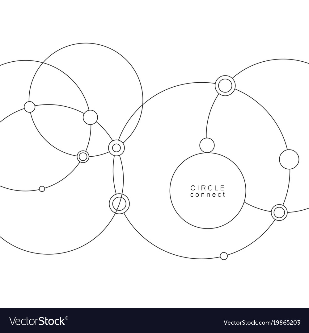 Technology abstract dot and circle connection