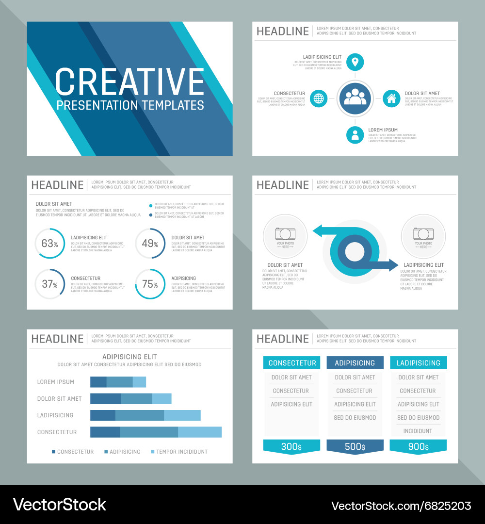 Template for multipurpose presentation Royalty Free Vector