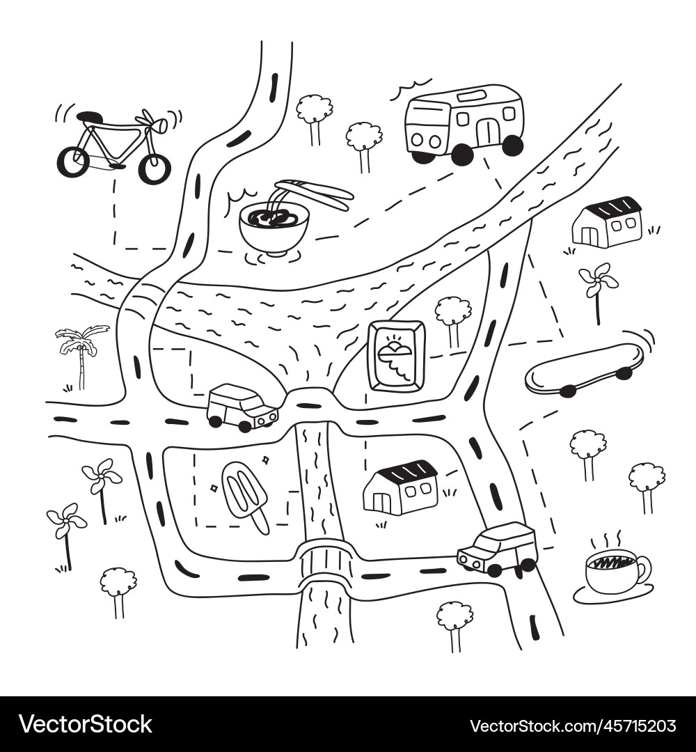 Travel-map2 Royalty Free Vector Image - VectorStock