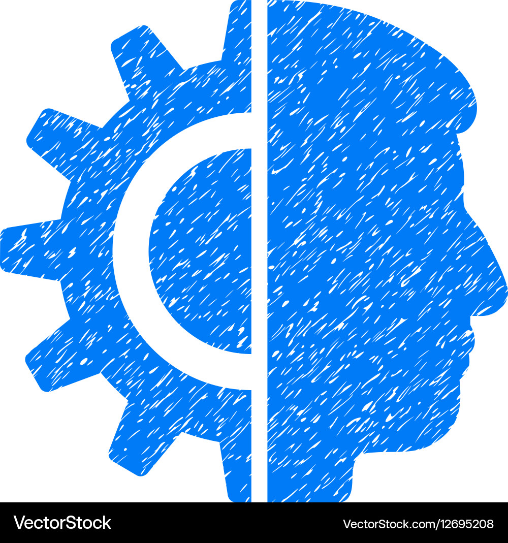Android Robotics Grainy Texture Icon Royalty Free Vector