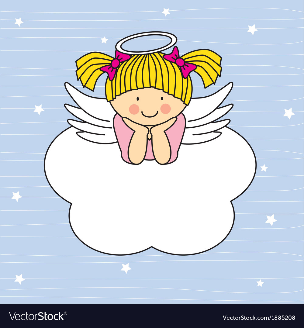 Angelflügel auf einer Wolke