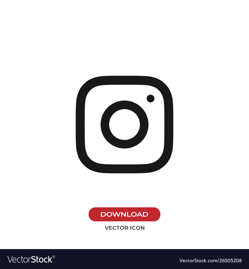 Camera Lens Icon Instagram Logo Symbol Royalty Free Vector