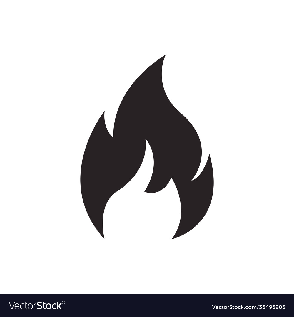 Fire flame logo design template icon Royalty Free Vector