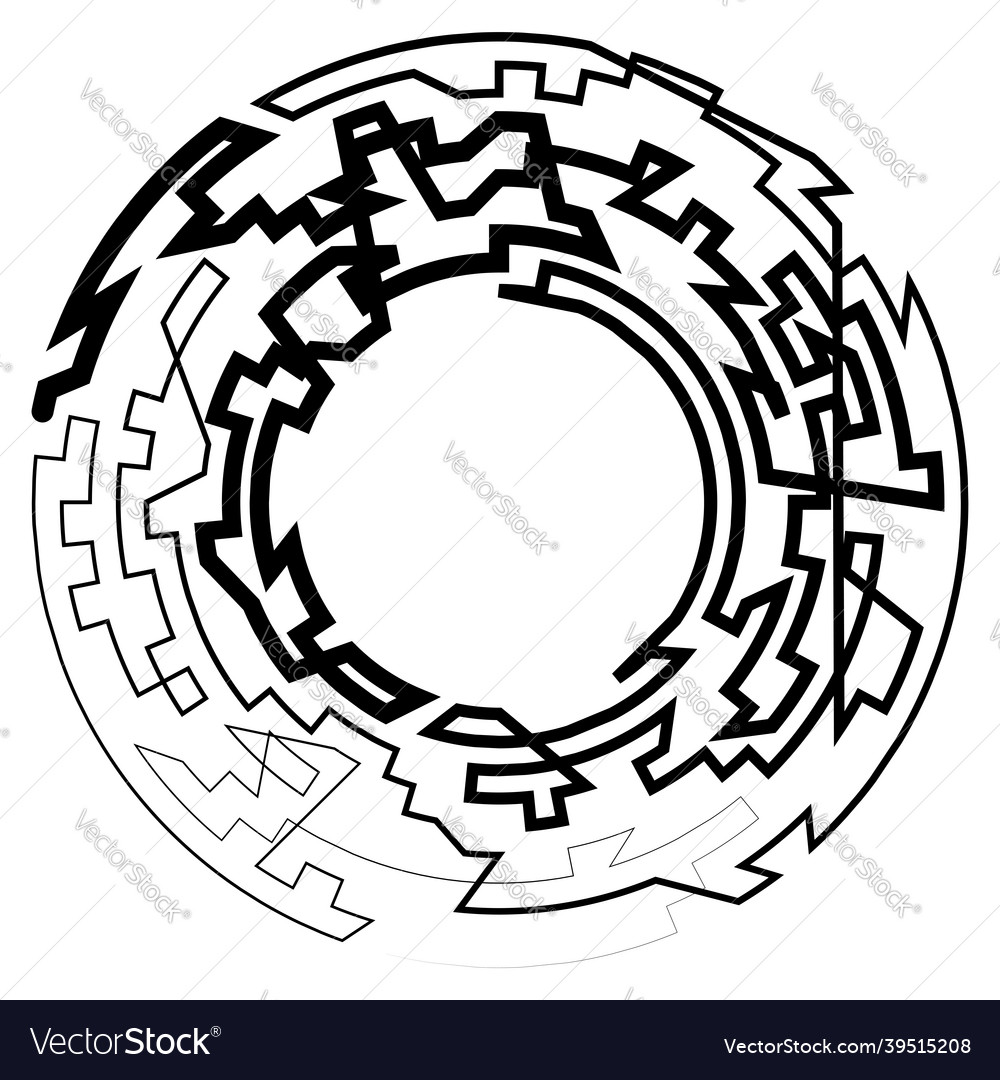 Geometric random circular element abstract vector image Geometric random circular element abstract