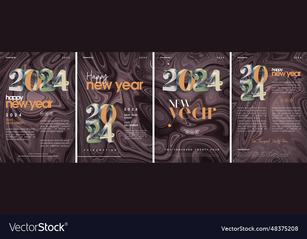 Happy new year poster background design