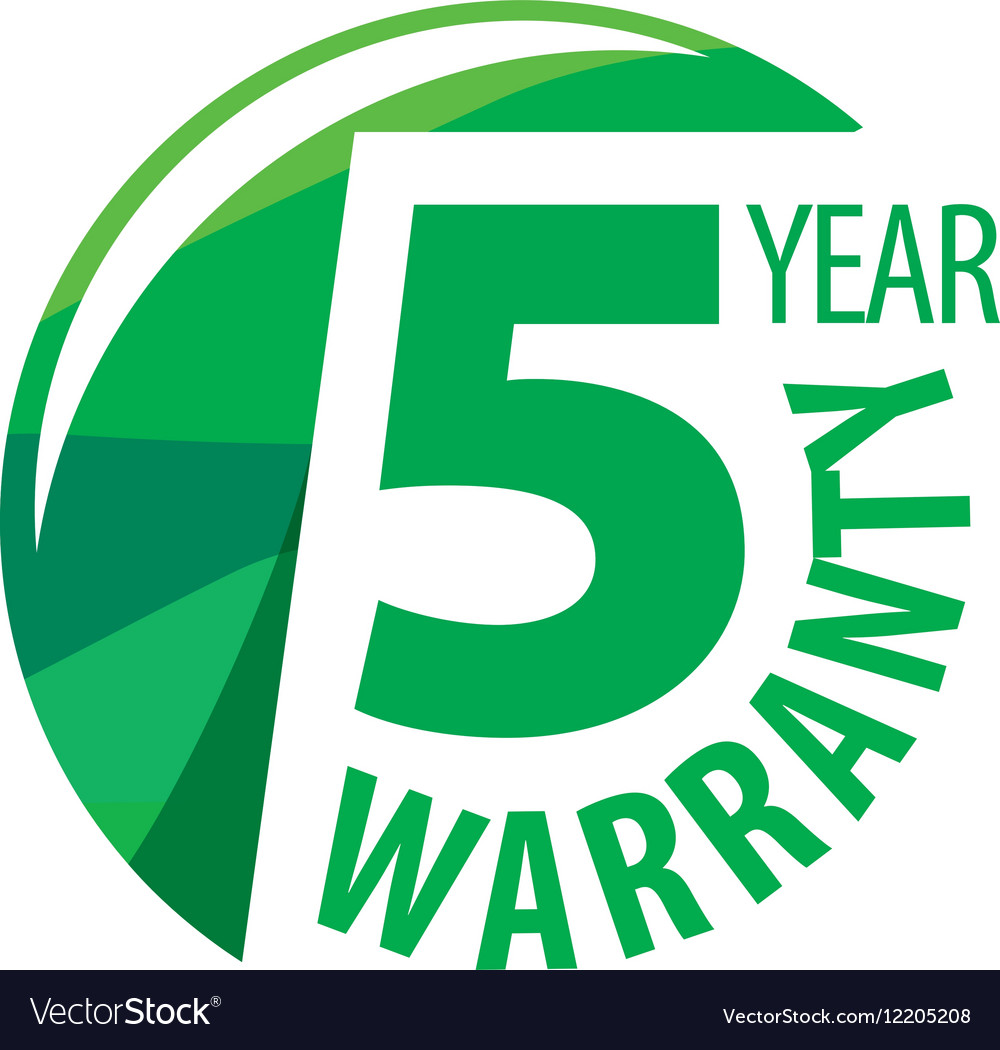 Logo 5 years warranty Royalty Free Vector Image