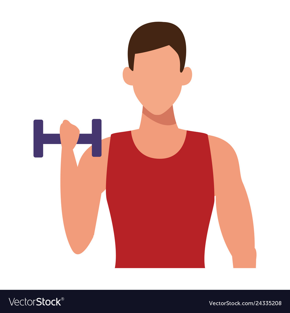 Mann arbeitet Raus vector image Mann arbeitet Raus