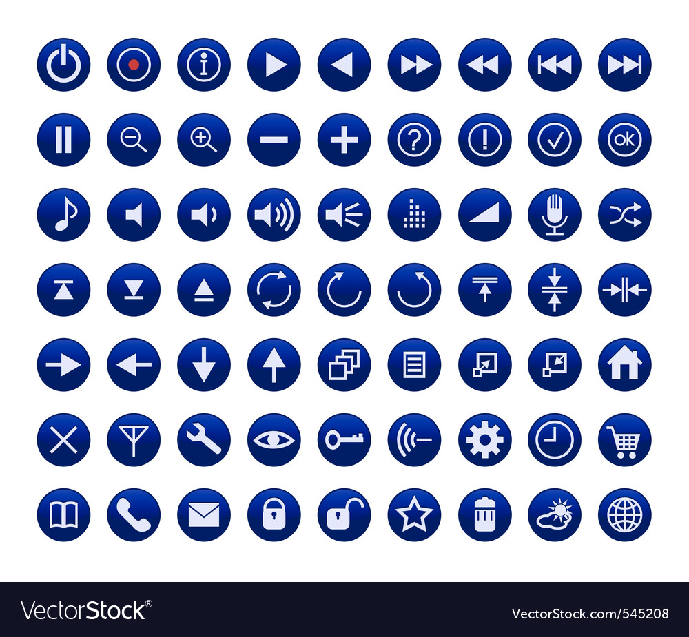 Multimedia Interface Buttons