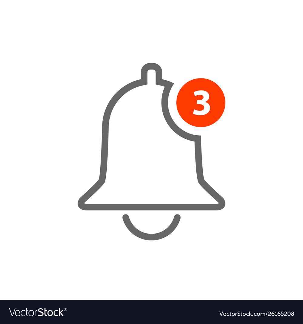 Notification Icon Bell Alarm Alert Royalty Free Vector Image 4867