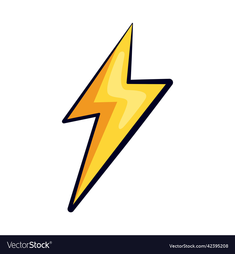 Ray thunder retro Royalty Free Vector Image - VectorStock