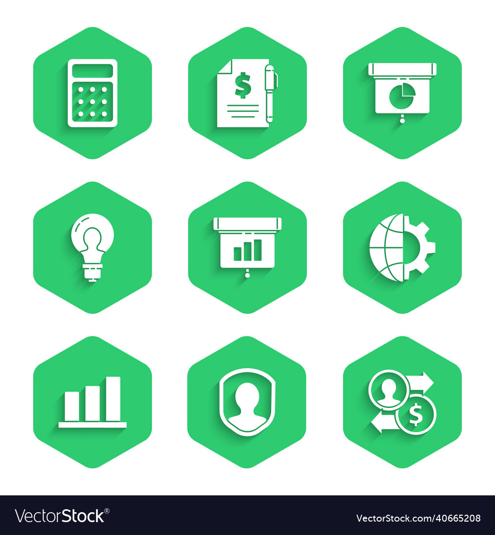 Set graph chart diagram infographic user vector image Set graph chart diagram infographic user